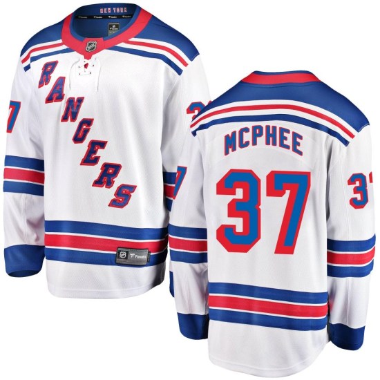 George Mcphee New York Rangers Youth Breakaway Away Fanatics Branded Jersey - White