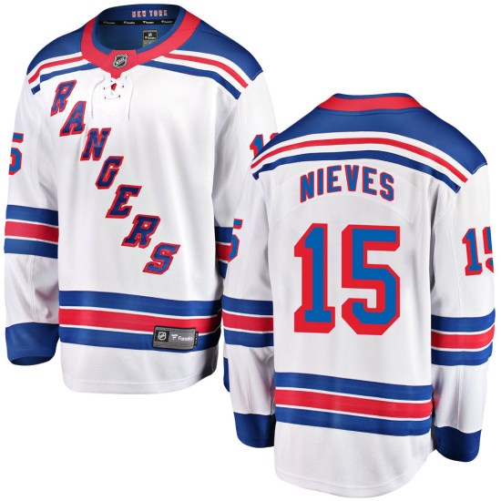 Boo Nieves New York Rangers Youth Breakaway Away Fanatics Branded Jersey - White