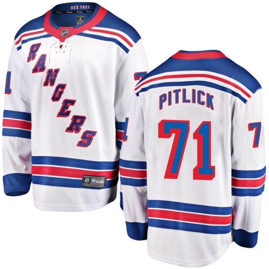 Tyler Pitlick New York Rangers Youth Breakaway Away Fanatics Branded Jersey - White