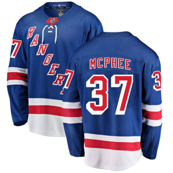 George Mcphee New York Rangers Youth Breakaway Home Fanatics Branded Jersey - Blue
