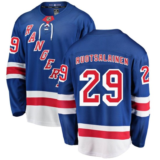 Reijo Ruotsalainen New York Rangers Youth Breakaway Home Fanatics Branded Jersey - Blue